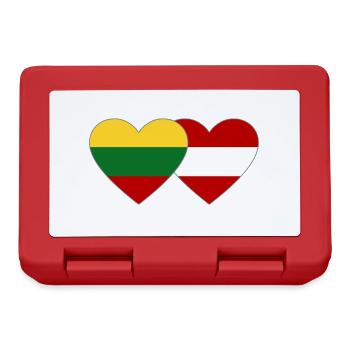 Lithuania Austria Flag Heart - Lunchbox - red - Front
