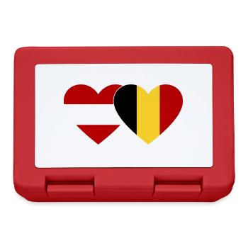 Austria Belgium Flag Heart - Lunchbox - red - Front