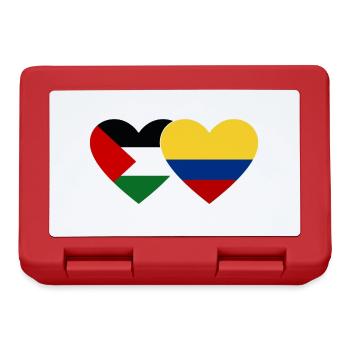 Palestine Colombie drapeau coeur - Boîte à goûter - rouge - Devant