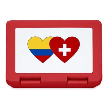 Colombie Suisse Drapeau Coeur - Boîte à goûter - rouge - Devant