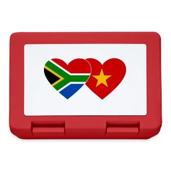 Afrique du Sud Vietnam Drapeau Coeur - Boîte à goûter - rouge - Devant