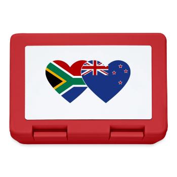 Afrique du Sud Nouvelle-Zélande Drapeau Cœur - Boîte à goûter - rouge - Devant