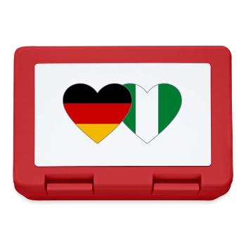 Allemagne Nigeria Drapeau Coeur - Boîte à goûter - rouge - Devant