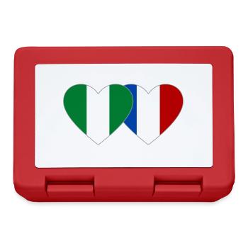Drapeau du Nigeria France Coeur - Boîte à goûter - rouge - Devant