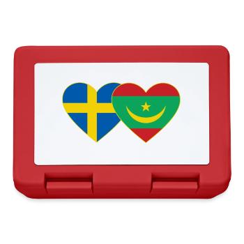 Sweden Mauritania Flag Heart - Lunchbox - red - Front