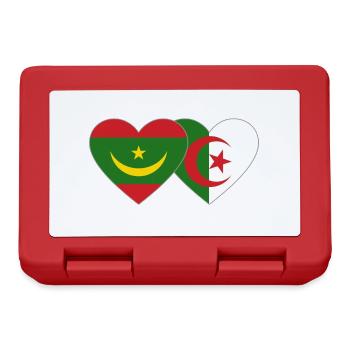 Algeria Mauritania Flag Heart - Lunchbox - red - Front