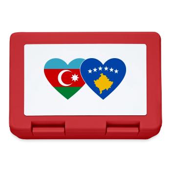 Drapeau de l’Azerbaïdjan au Kosovo Cœur - Boîte à goûter - rouge - Devant