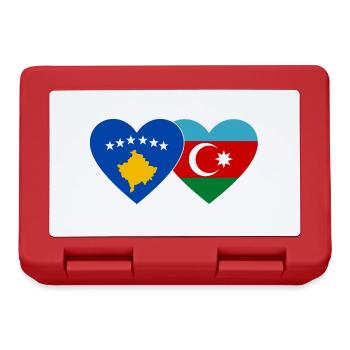 Kosovo Azerbaijan Flag Heart - Lunchbox - red - Front