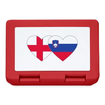 Drapeau Angleterre Slovénie Coeur - Boîte à goûter - rouge - Devant