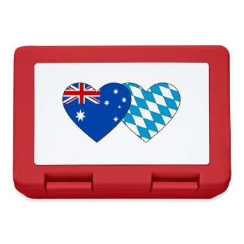 Australie Bavière Drapeau Coeur - Boîte à goûter - rouge - Devant