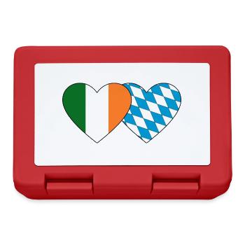 Drapeau de l’Irlande Bavière Coeur - Boîte à goûter - rouge - Devant