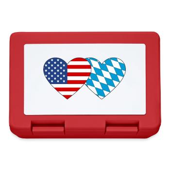 Amérique Bavière Drapeau Coeur - Boîte à goûter - rouge - Devant