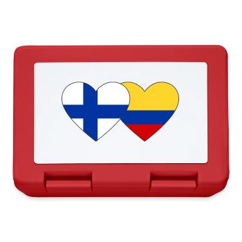 Finland Colombia Flag Heart - Lunchbox - red - Front