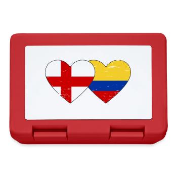 Angleterre Colombie drapeau coeur utilisé - Boîte à goûter - rouge - Devant