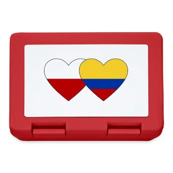 Poland Colombia Flag Heart - Lunchbox - red - Front