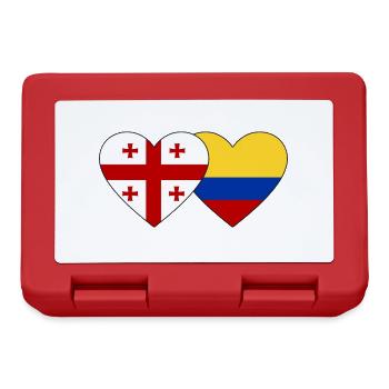 Géorgie Colombie Drapeau Coeur - Boîte à goûter - rouge - Devant