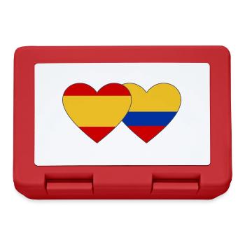 Espagne Colombie Drapeau Coeur - Boîte à goûter - rouge - Devant