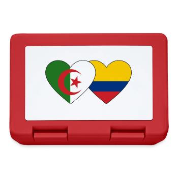 Algérie Colombie Drapeau Coeur - Boîte à goûter - rouge - Devant