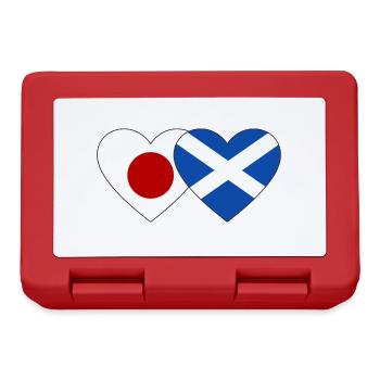 Japan Scotland Flag Heart - Lunchbox - red - Front