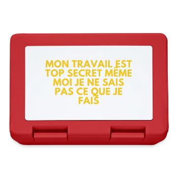 My work is top secret, even I don't know - Lunchbox - red - Front