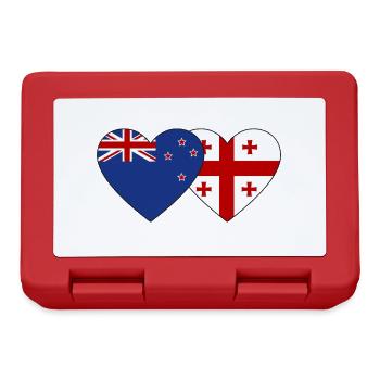 Nouvelle-Zélande Géorgie Drapeau Coeur - Boîte à goûter - rouge - Devant