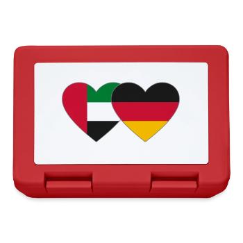 Vereinigte Arabische Emirate Deutschland Herz - Brotdose - Rot - Vorne