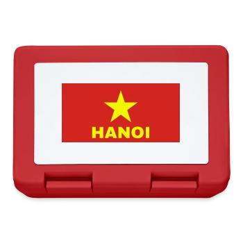 Hanoi Stadt in vietnamesischer Flagge - Brotdose - Rot - Vorne