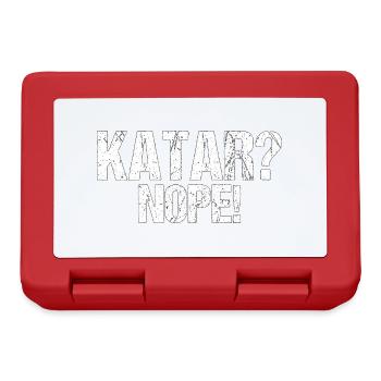 Katar nein Boykott Spruch Geschenk - Brotdose - Rot - Vorne