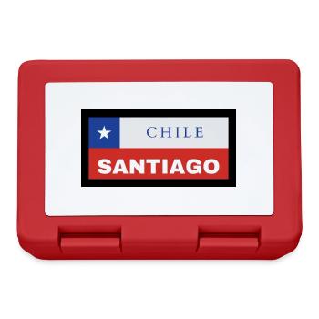 Santiago City in Chilean Flag - Lunchbox - red - Front