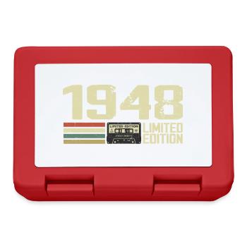 Né en 1948 - Vintage 1948 - 76e Anniversaire Rétro - Boîte à goûter - rouge - Devant