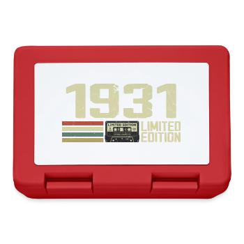 Born in 1931 - Vintage 1931 - 93rd Retro Birthday - Lunchbox - red - Front