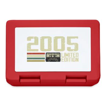Né en 2005 - Vintage 2005 - 19e Anniversaire Rétro - Boîte à goûter - rouge - Devant