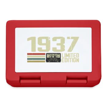 Né en 1937 - Vintage 1937 - 87e Anniversaire Rétro - Boîte à goûter - rouge - Devant