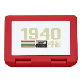 Born in 1940 - Vintage 1940 - 84th Retro Anniversary - Lunchbox - red - Front