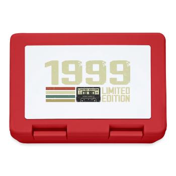Né en 1999 - Vintage 1999 - 25e Anniversaire Rétro - Boîte à goûter - rouge - Devant
