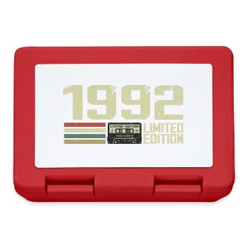 Né en 1992 - Vintage 1992 - 32e Anniversaire Rétro - Boîte à goûter - rouge - Devant