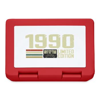 Born in 1990 - Vintage 1990 - 34th Anniversary Retro - Lunchbox - red - Front