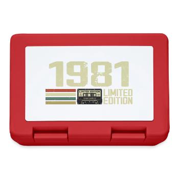 Jahrgang 1981 - Jahrgang 1981 - 43. Retro-Jubiläum - Brotdose - Rot - Vorne