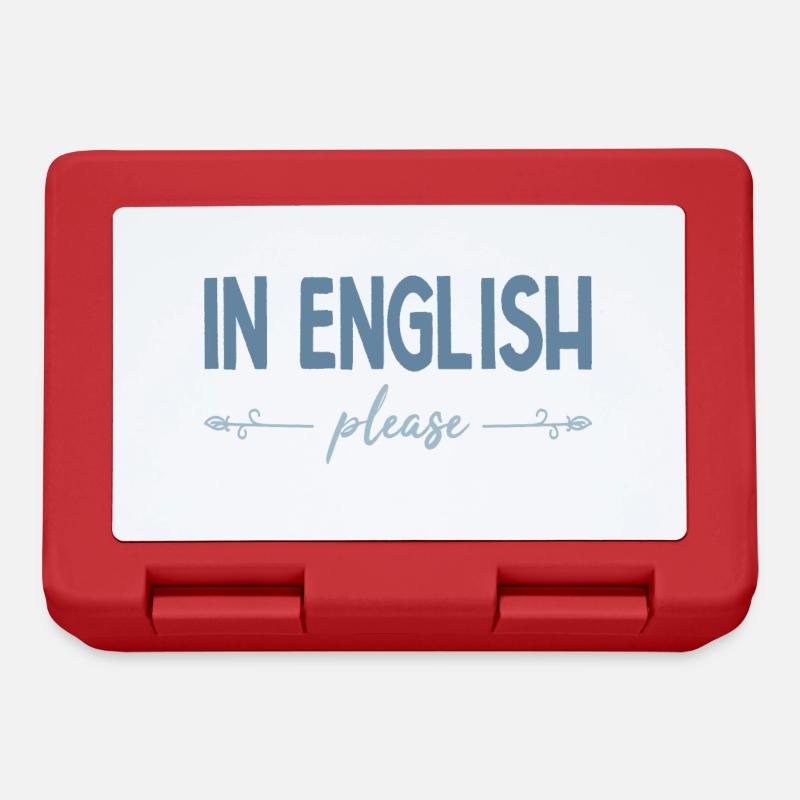 Auf Englisch unterrichten Sie bitte Englisch Business Humor - Brotdose - Rot