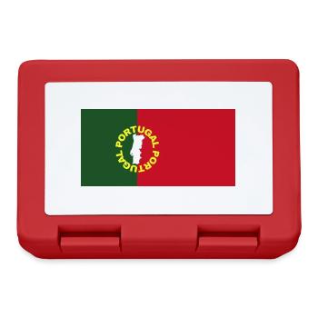 Portugal in den Farben der portugiesischen Flagge - Brotdose - Rot - Vorne