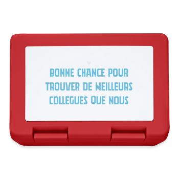 Cadeau depart collegue de travail humour Homme - Boîte à goûter - rouge - Devant