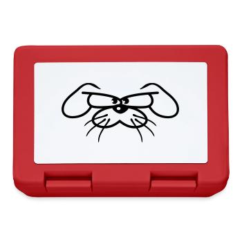 Dog, rabbit, animal, looking, angry, angry, serious, aggressive - Lunchbox - red - Front