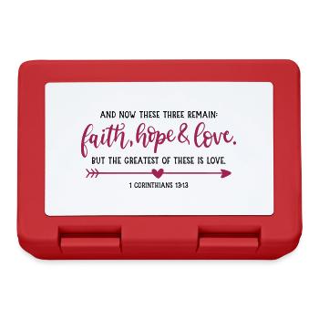 faith, hope & love - Lunchbox - red - Front