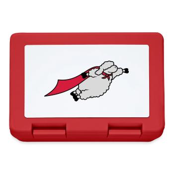 Funny superhero sheep - Lunchbox - red - Front