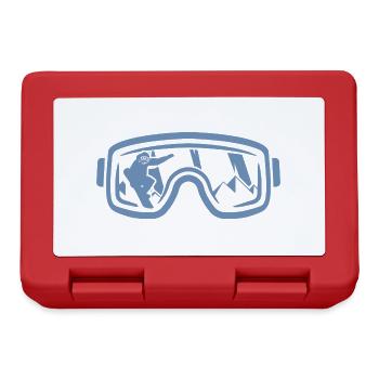 Winterzauber auf dem Snowboard: - Brotdose - Rot - Vorne