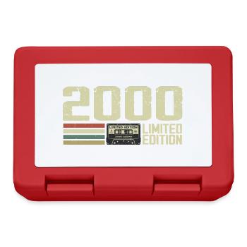 Born in 2000 - Vintage 2000 - 24th Retro Anniversary - Lunchbox - red - Front