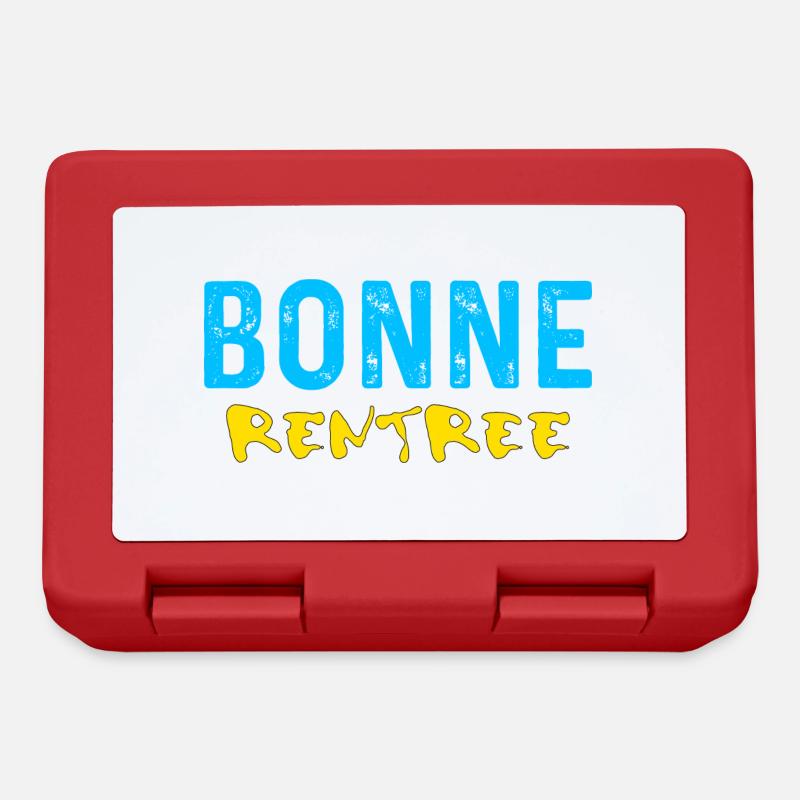 RENTREE. VIVE LA RENTRÉE. RENTRÉE DES CLASSES - Boîte à goûter - rouge