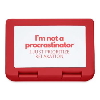 I’m not a procrastinator - Lunchbox - red - Front