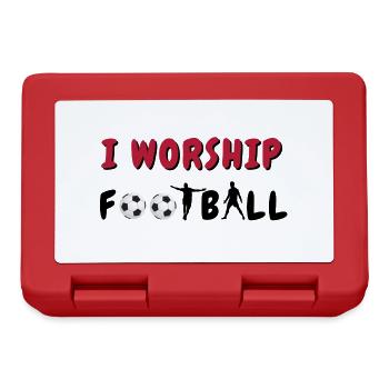 I worship football - Lunchbox - red - Front