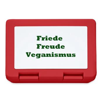 Veganismus - Brotdose - Rot - Vorne